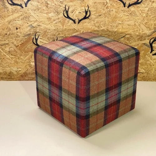 Kielder Cube Footstool Forest Fell Country Home Furnishings