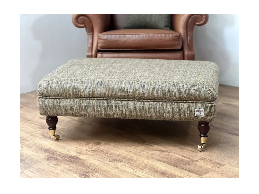 Chatsworth Large Harris Tweed Herringbone Bracken L002H 02