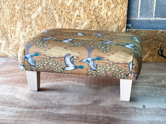 Sherwood Large Footstool Pudsays Leap Bowland Gold 1