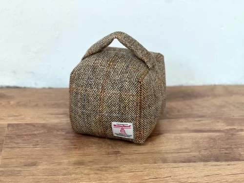Harris Tweed Door Stop - Harris Tweed Herringbone Bracken L002H