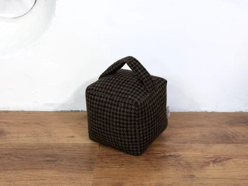 Harris Tweed Door Stop - Harris Tweed Houndstooth Peatland