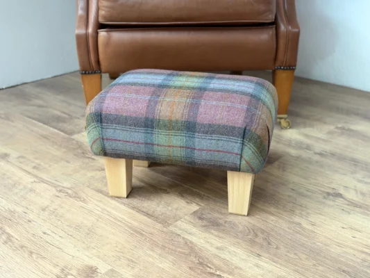 Sherwood Small Wool Plaid Moorland Heather 1