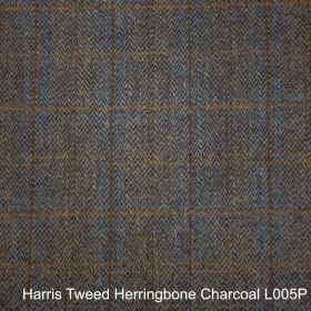 Harris Tweed Herringbone Charcoal L005P